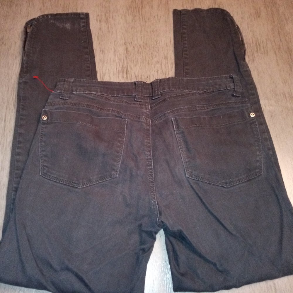 WOMENS Forever 21 Jeans Size 29 Slim Fit Skinny Black Stretch Denim Zipper Ankle